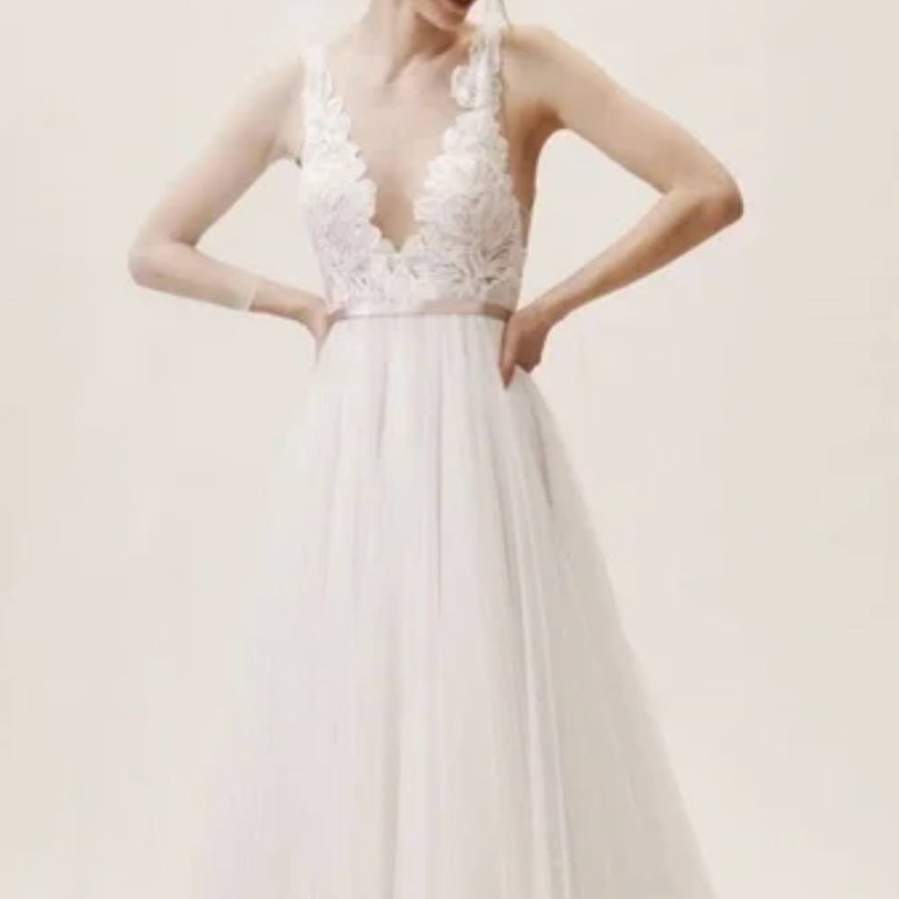 BHLDN WEDDING GOWN AND CAPE - Picture 3 of 7